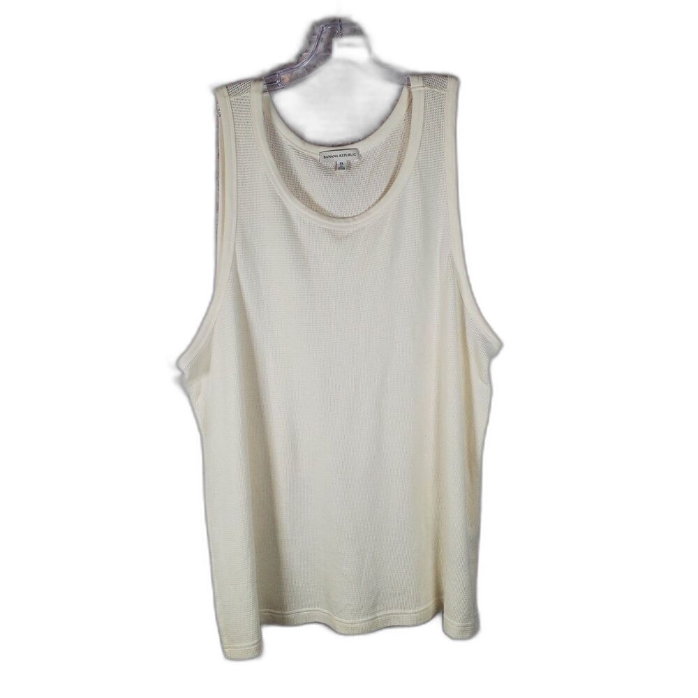 Banana Republic Knit Tank Top Sleeveless Scoop Neck Minimalist Blouse Size XL